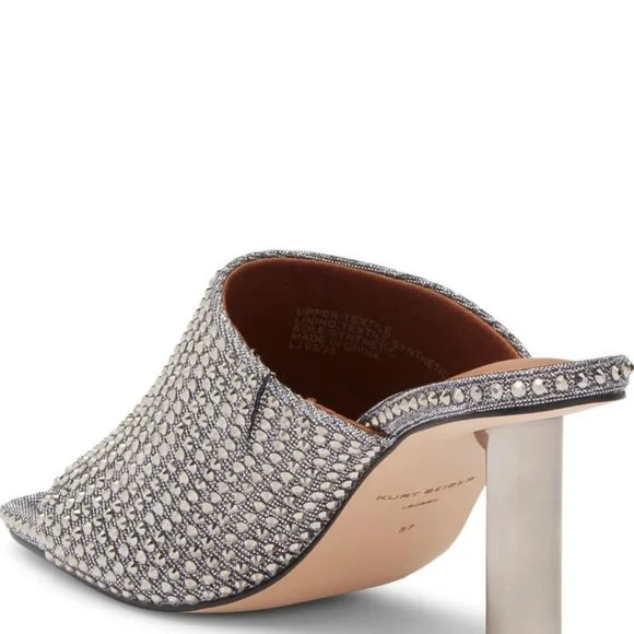 Kurt Geiger Silver Embellished Women's Mules - Picture 2 of 6